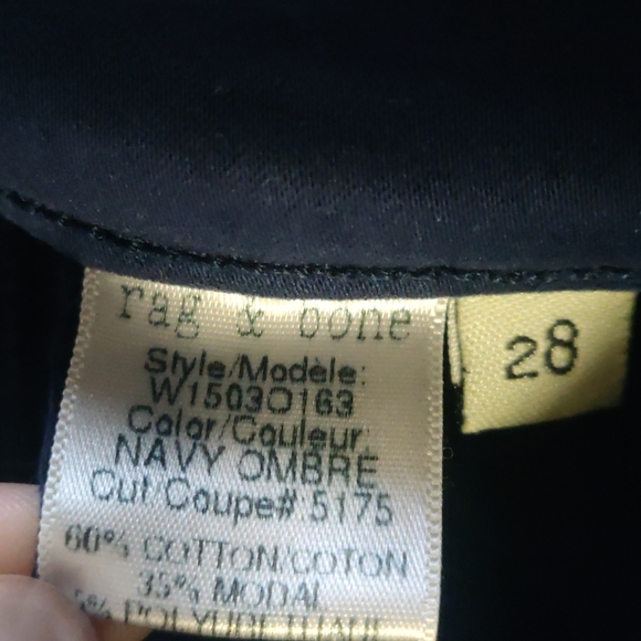 Rag & Bone Navy Ombre Plush Legging Jeans - Picture 6 of 7